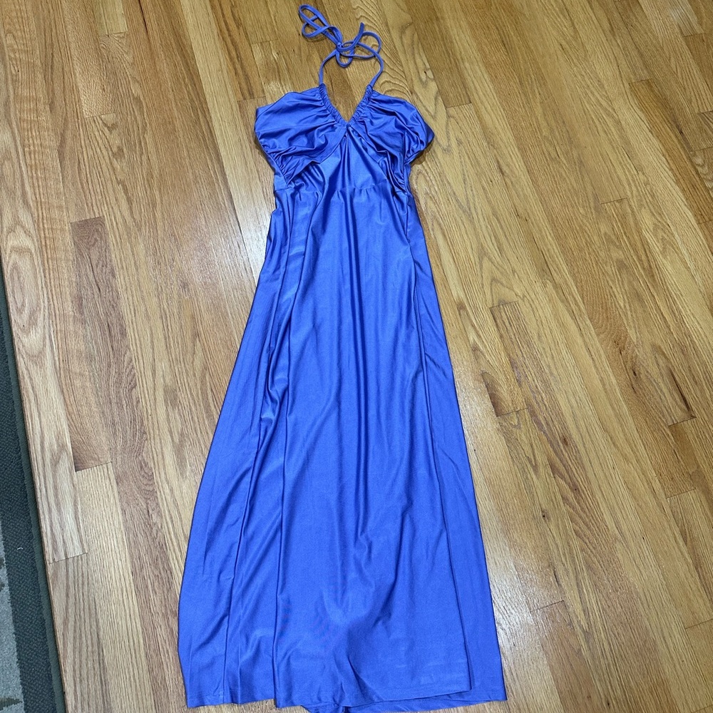 purple Halter Dress